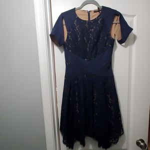 Navy Blue Lace Dress